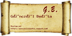 Gönczöl Beáta névjegykártya
